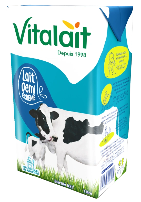 LAIT VITALAIT DEMI ECREME  6 X 1L